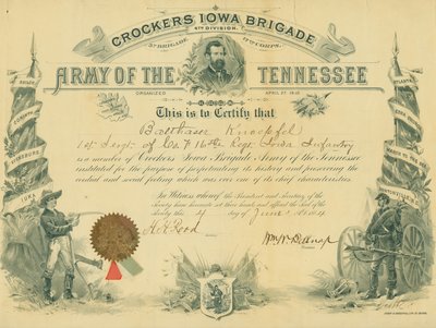 Certificat avec une image d